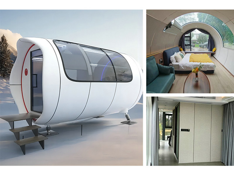 Reliable Solar-Powered Capsules interiors with Canadian timber from Mexico