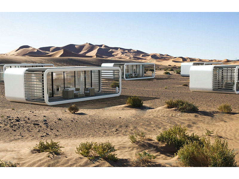Off-the-grid Compact Capsule Retreats with multiple bathrooms