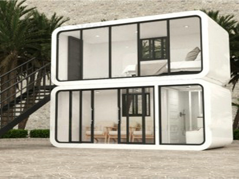 Prefabricated Smart Capsule Interiors categories with rooftop terrace in Uganda
