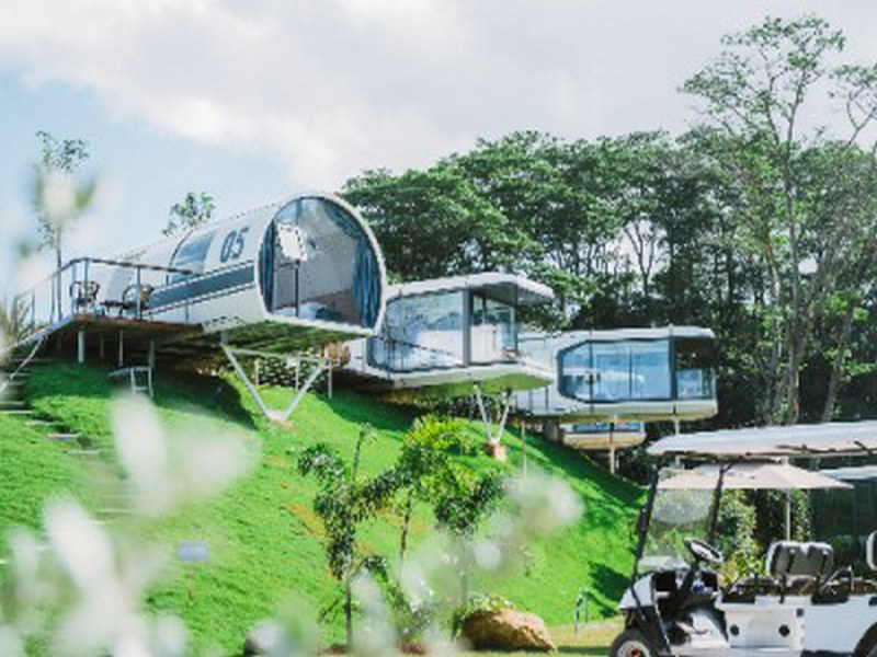 Foldable Prefab Space Capsules plans in South African safari style in Japan