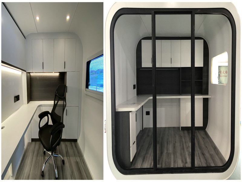 Remote Portable Pod Houses interiors in Boston traditional style